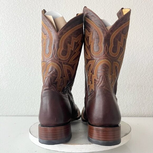 NEW Rod Patrick Mens Cowboy Boots 15AAAA Perro Loco Brown Square Toe Western - Picture 3 of 12